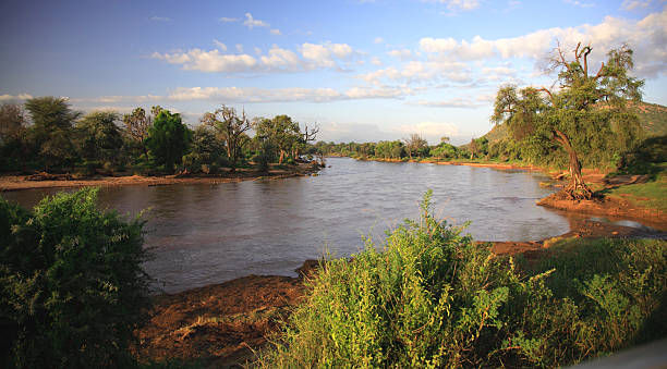 Early morning Ewaso Nyiro River Samburu National Park, Kenya Africa (350dpi)